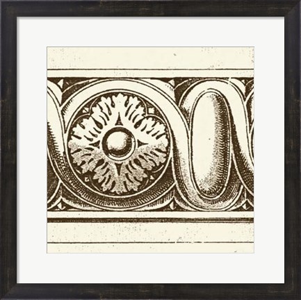 Framed Sepia Detail V Print