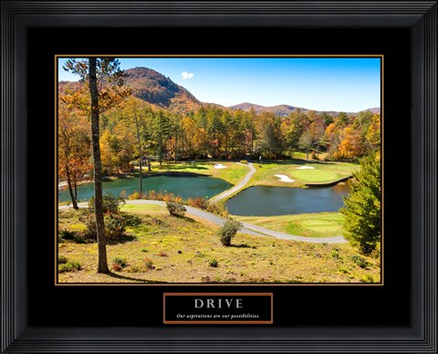 Framed Drive-Golf Print