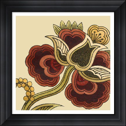 Framed Paprika Floral I Print