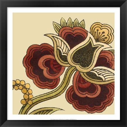 Framed Paprika Floral I Print