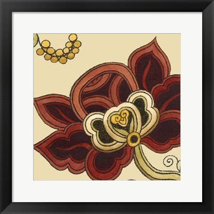 Framed Paprika Floral II Print