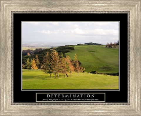 Framed Determination-Golf Print