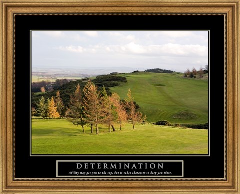 Framed Determination-Golf Print