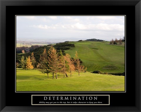 Framed Determination-Golf Print