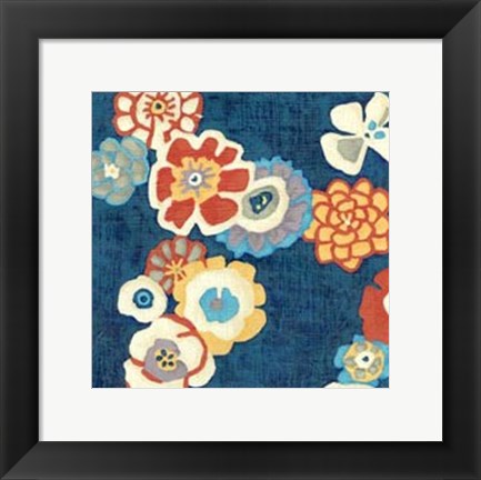 Framed Indigo Garden II Print