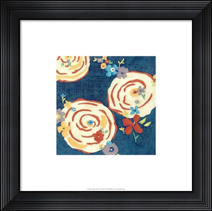 Framed Indigo Garden IV Print