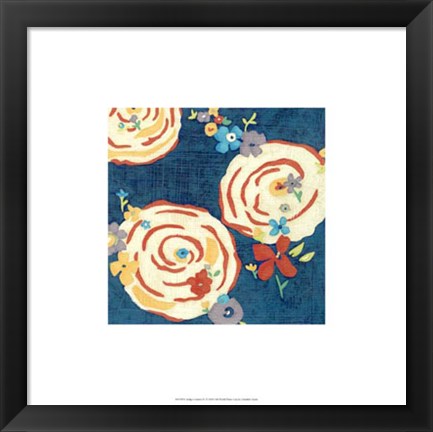 Framed Indigo Garden IV Print