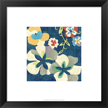 Framed Indigo Garden VI Print