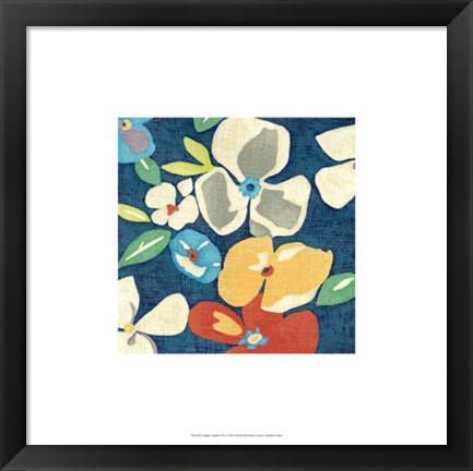 Framed Indigo Garden VII Print