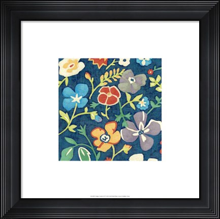 Framed Indigo Garden IX Print