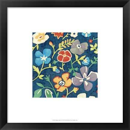 Framed Indigo Garden IX Print