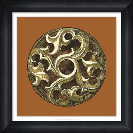 Framed Graphic Medallion I Print