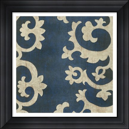 Framed Indigo Suzani IV Print