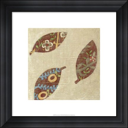Framed Linen Leaves I Print