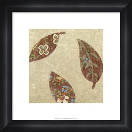 Framed Linen Leaves II Print