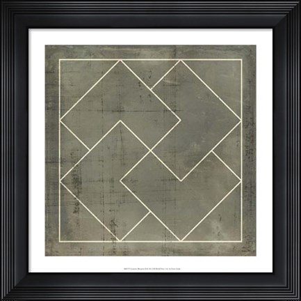 Framed Geometric Blueprint III Print