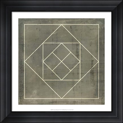 Framed Geometric Blueprint V Print