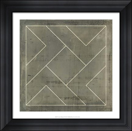 Framed Geometric Blueprint VI Print