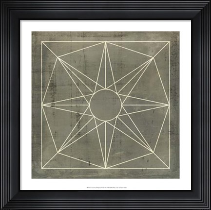 Framed Geometric Blueprint VII Print