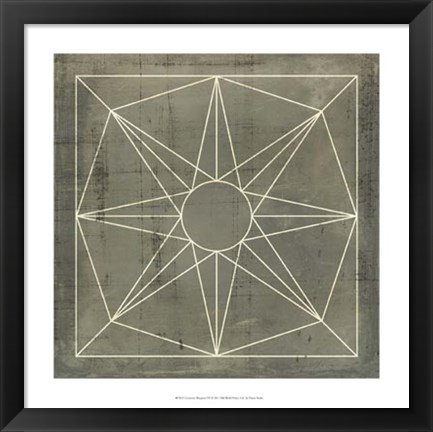 Framed Geometric Blueprint VII Print