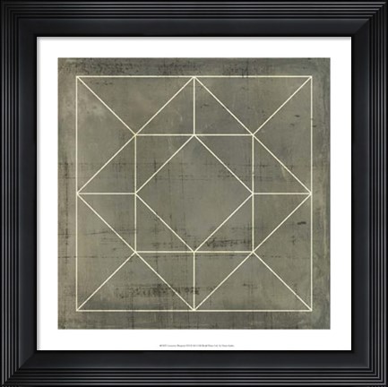 Framed Geometric Blueprint VIII Print