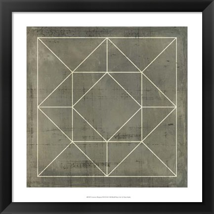 Framed Geometric Blueprint VIII Print