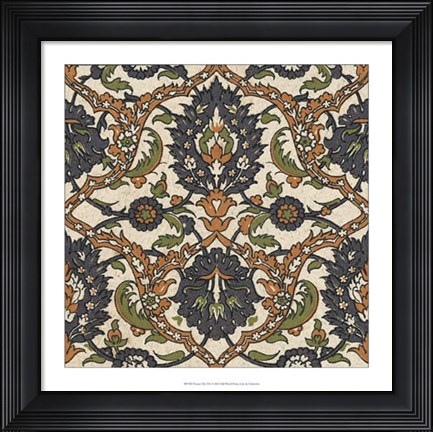 Framed Persian Tile VIII Print
