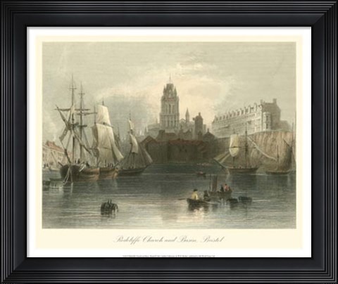 Framed Radcliffe Church &amp; Basin, Bristol Print
