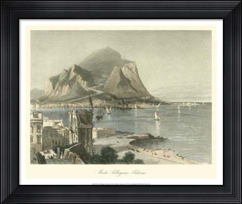 Framed Monte Pellegrino, Palermo Print