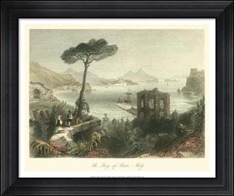 Framed Bay of Baie, Italy Print