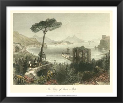 Framed Bay of Baie, Italy Print