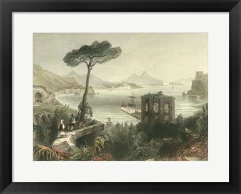 Framed Bay of Baie, Italy Print