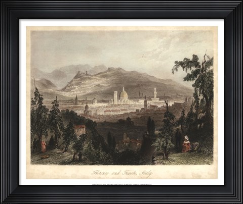 Framed Florence &amp; Fiesole, Italy Print
