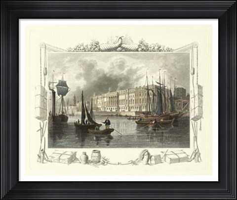 Framed Seaside Vignette I Print