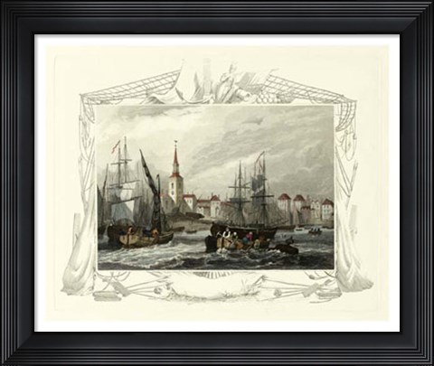 Framed Seaside Vignette II Print