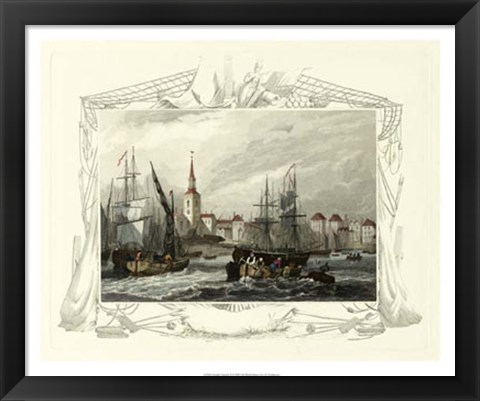 Framed Seaside Vignette II Print