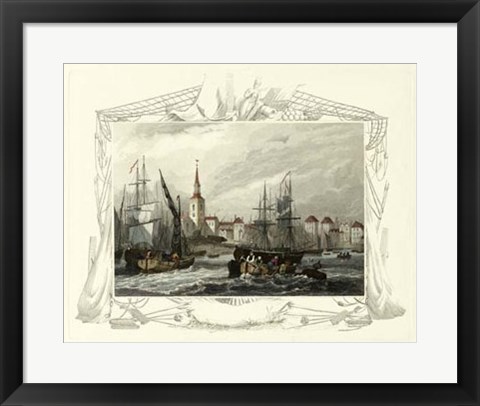 Framed Seaside Vignette II Print