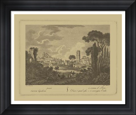 Framed Italian Landscape I Print