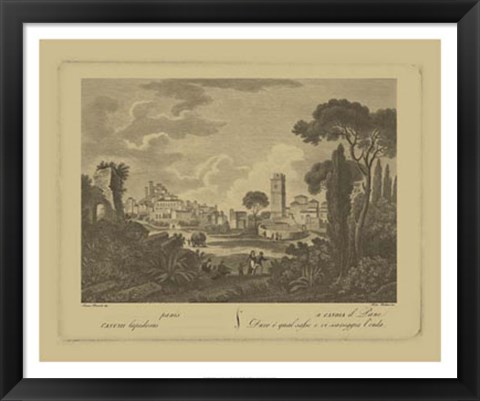 Framed Italian Landscape I Print