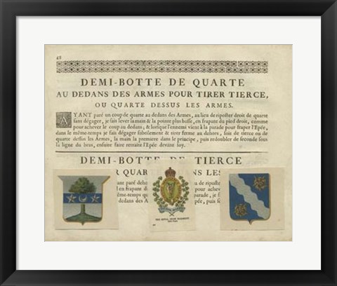Framed Vintage Armes &amp; Crests I Print