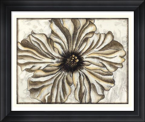 Framed Fresco Flowerhead I Print