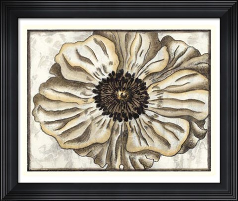 Framed Fresco Flowerhead II Print