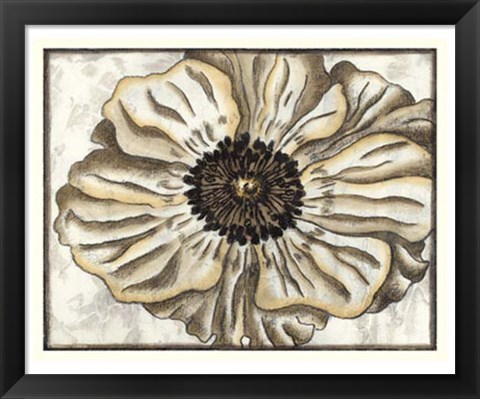 Framed Fresco Flowerhead II Print