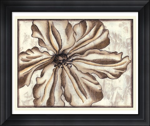 Framed Fresco Flowerhead VI Print