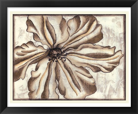 Framed Fresco Flowerhead VI Print