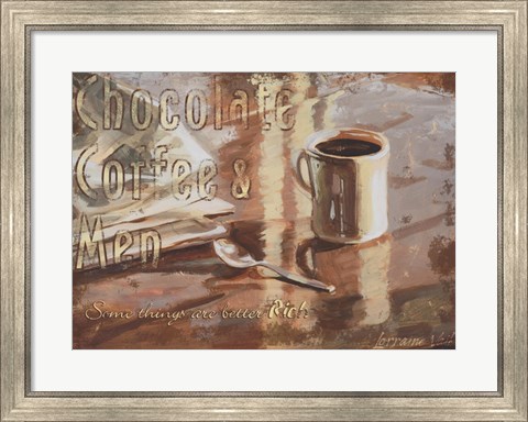 Framed Coffee, Men, Chocolate Print