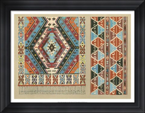 Framed Turkish Carpet Design Print