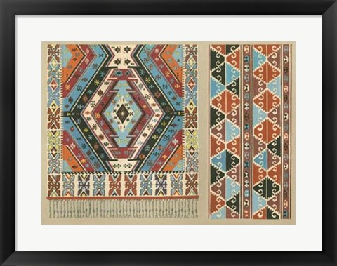 Framed Turkish Carpet Design Print