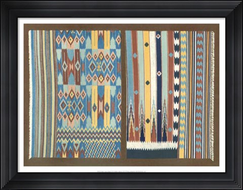Framed Indian Carpet Design Print