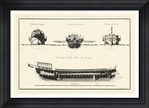 Framed Veduta di Palmi Napoletani I Print
